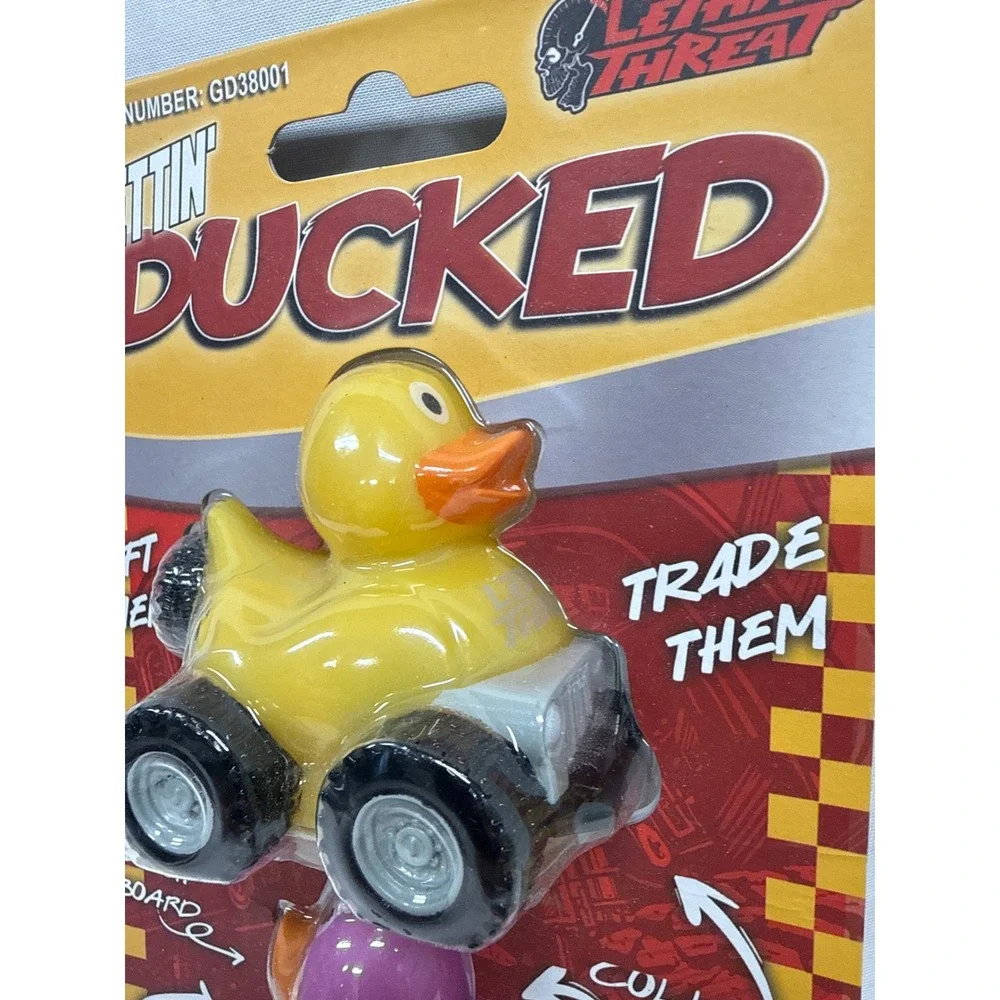 Lethal Threat Gettin Ducked Jeep Dashboard Rubber Ducks 2pk Yellow Purple